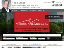 Tablet Screenshot of michiganlands.com